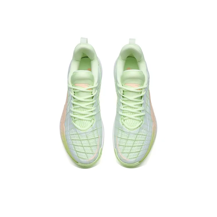 Anta Light Horseman 3 Low-Top Performance Basketball Shoes Men's White Green Pink-2