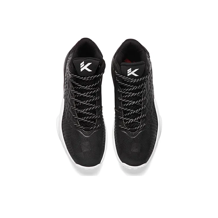 Anta KT3 Thompson Cushioning, Slip Resistant, Abrasion Resistant Coverage Mid Top Basketball Shoes Men's Black White-2