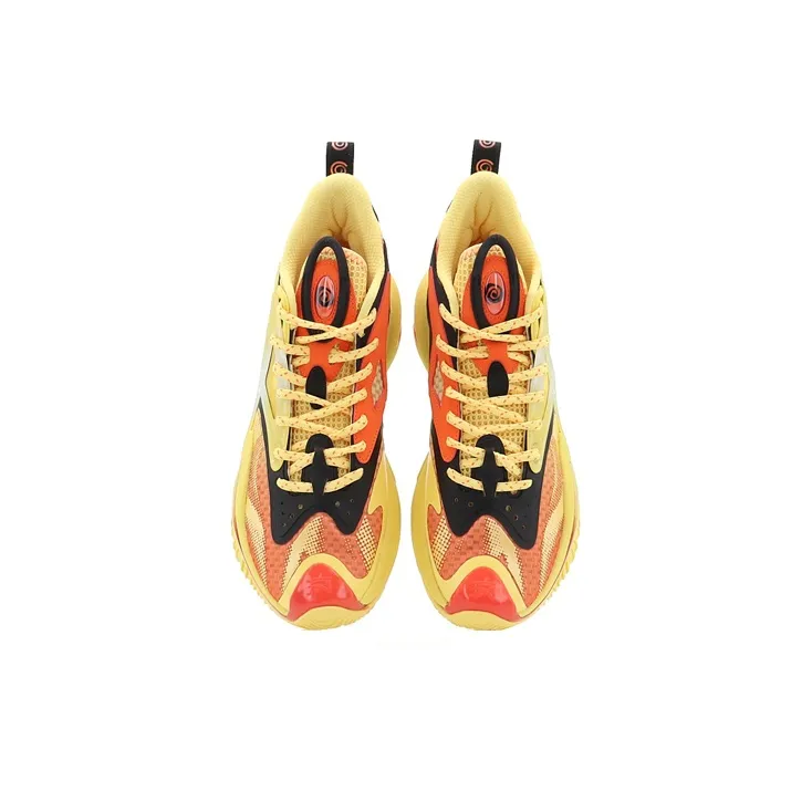 Anta Berserk 3 Durable Breathable High-Top A-Flashedge Basketball Shoes Yellow Red-3