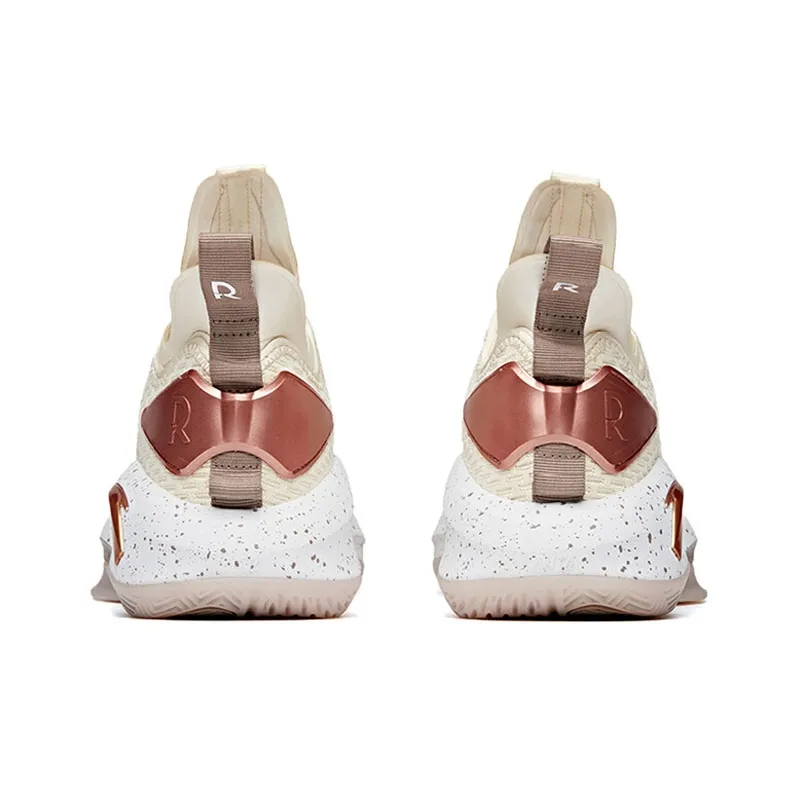 Anta RR6 Cushioning Breathable Low Top Performance Basketball Shoes Men's Light Beige White-3