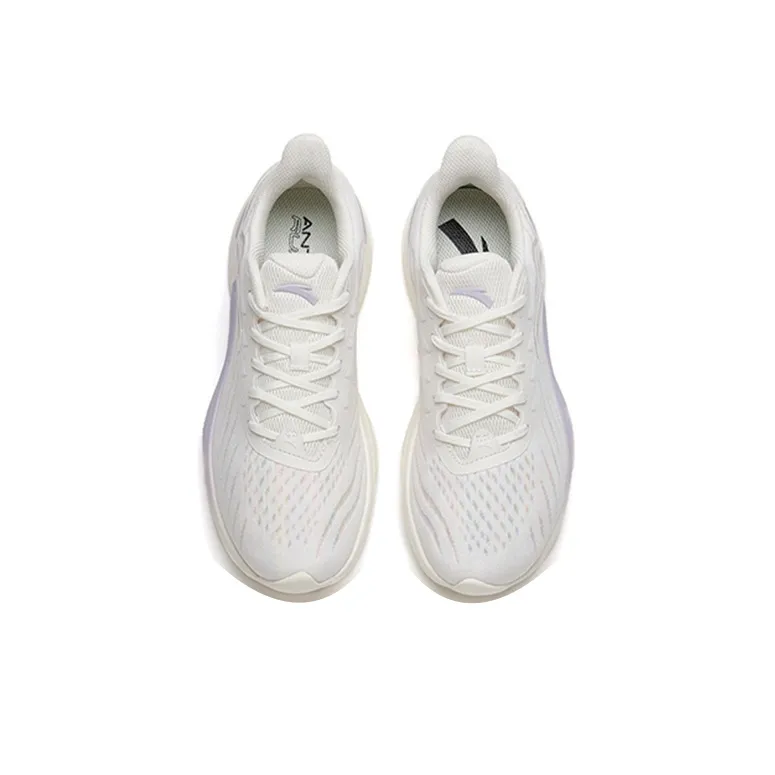 Anta DuCi1 Cushioning Anti Slip Wear Resistant Breathability Low Top A shock Running Shoes Women's Ivory White-3