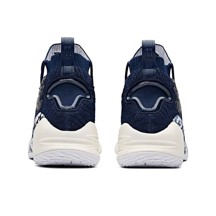 Anta KT4 KT 4th Generation Calm Water Runs Deep Sailor Non-slip Lightweight High-Top Basketball Shoes Blue-3