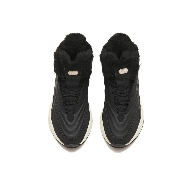 Anta Walker Anti Slip And Wear Resistant Warm High Top Sports Casual Shoes Women's Black-2