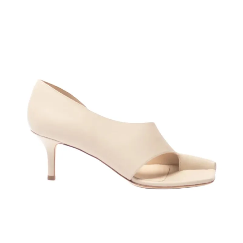 Elleme Cachecache One Strap Sandals 6cm Women's Beige-1
