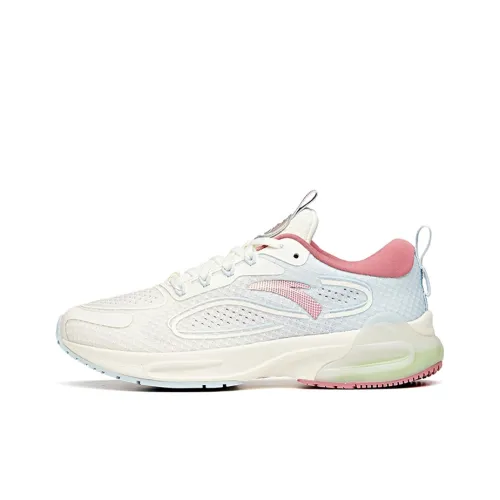 ANTA Tron 1.0 Running Shoes Women's Low-Top Ivory White/Light Sky Blue