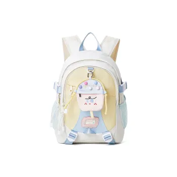 Sound For Life Fabric Backpack Large Size Women's Ecru/Pink