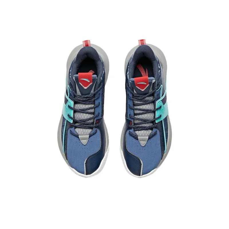 Anta Cement Busters Low Top Basketball Shoes Men's Blue Gray-2