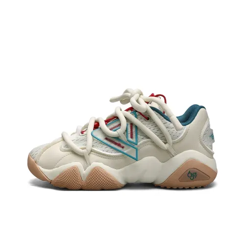 PEAK State Pole 6371 Cushioning Anti Slip And Wear Resistant Low Top Casual Shoes Women's Milk Jade