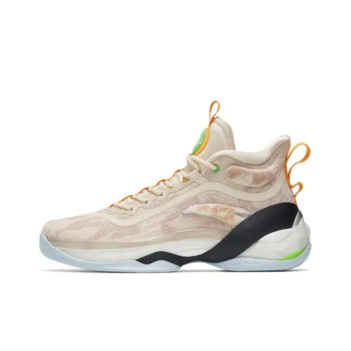 ANTA KT7 Basketball Shoes Men Mid Top Beige/Brown