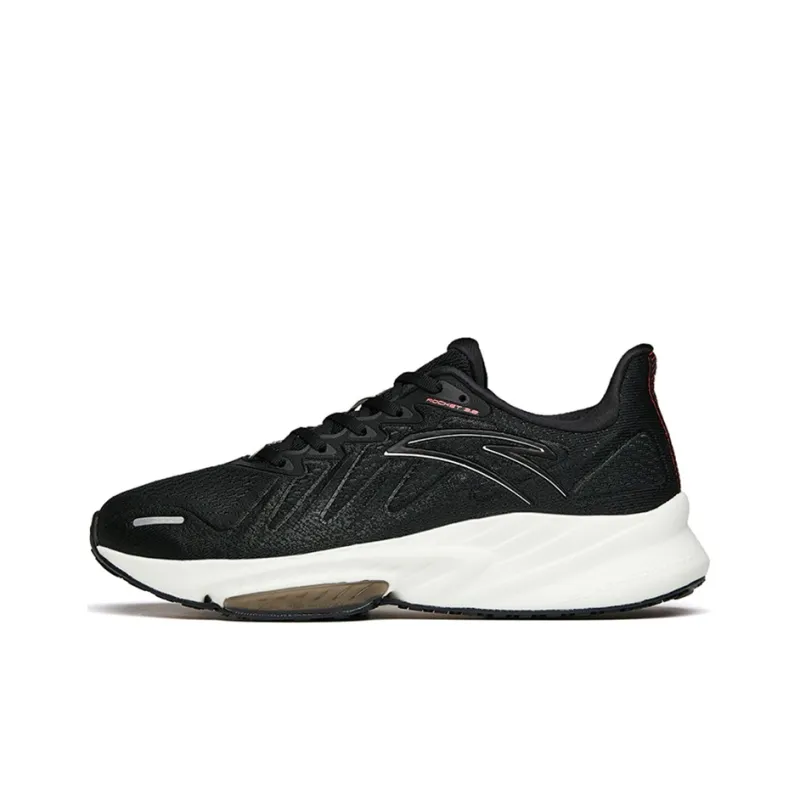Anta Anti Slip Wear Resistant Low Top Running Shoes Men's Black Gray-0