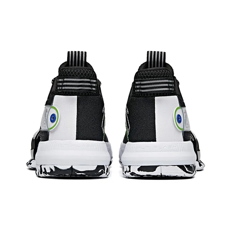 Anta Craze 2 Cushioning, Wear Resistant Low Top Basketball Shoes Men's Black White-3