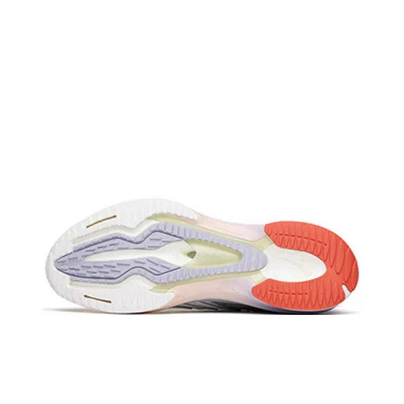 Anta MACH 1.0 Cushioning, Slip Resistant, And Abrasion Resistant Low Top Running Shoes Women's White Gray Silver-4