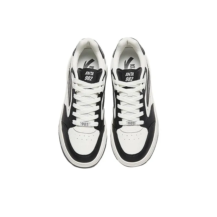 Anta 982 Low Top Skateboard Shoes Men's White Black-2