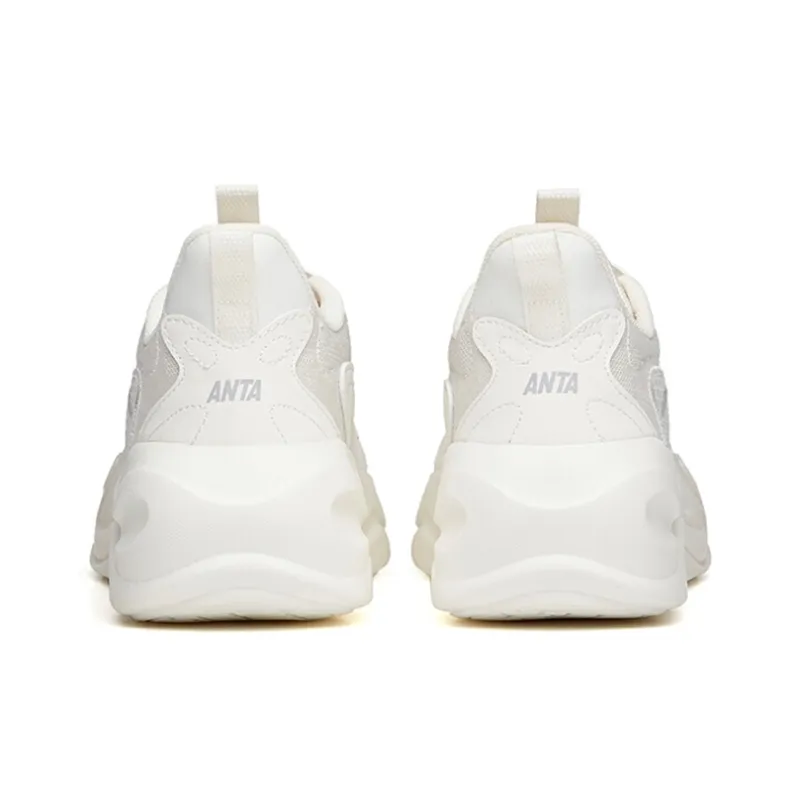 Anta Chao Bai 2.0 Anti Slip Wear Resistant Low Top Casual Shoes Men's White-3