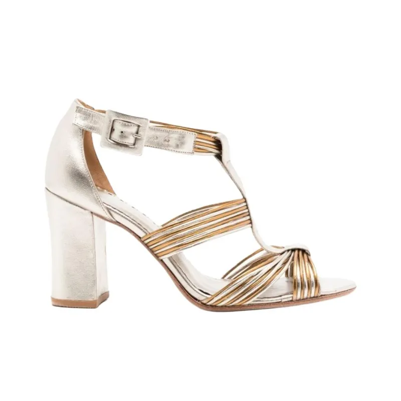 Sarah Chofakian Isabella Blow Strap Sandals 7.5cm Women's Silver-1