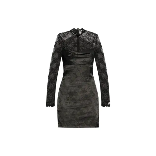 VERSACE JEANS COUTURE Long sleeve Lace panel Dress