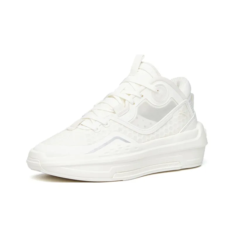 Anta C37 2.0 Breathable And Lightweight Mid Top Skateboard Shoes Women's Ivory White-2