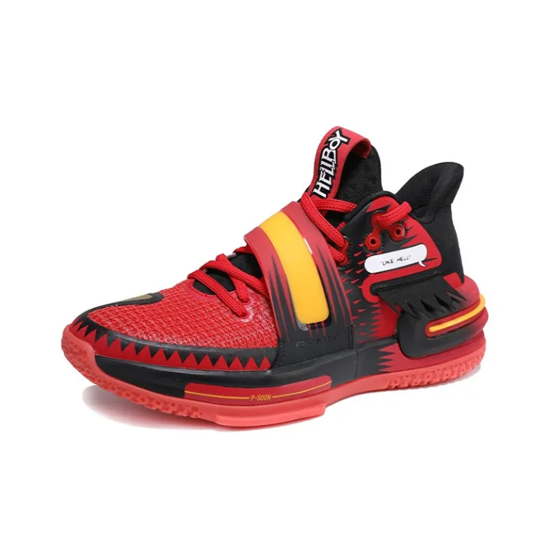 PEAK Flash 2 Generation Basketball Shoes Men Mid Top Red/Black-2