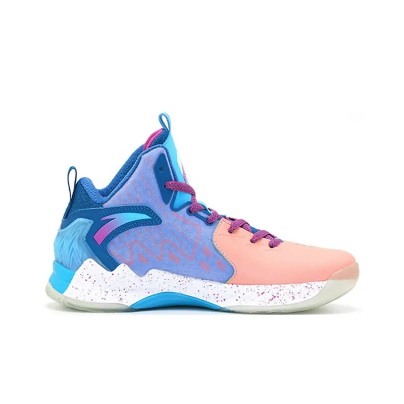 Anta KT2 Basketball Collection Cushioning Wear Resistant Low Top Basketball Shoes Men's Blue/Pink-1