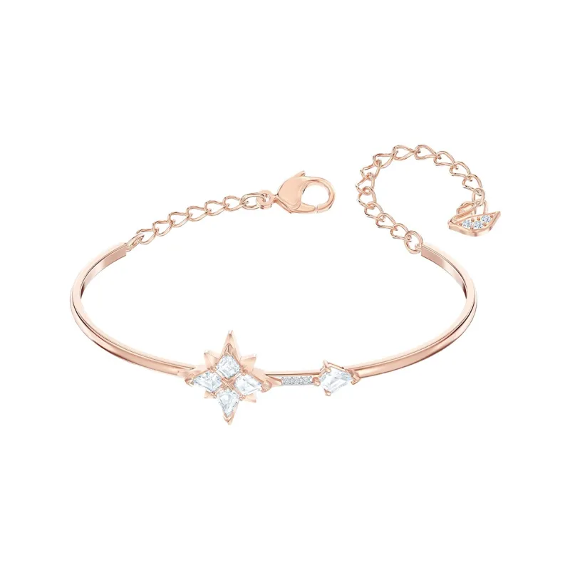Swarovski Artificial Crystal Bangles Women's Rose Gold-1