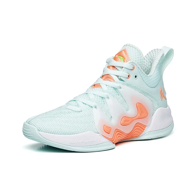 Anta Mountain 1 Abrasion Resistant Slip Resistant Low Top Performance Basketball Shoes Men's Blue Orange-2