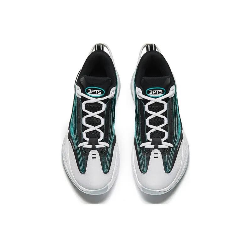 Anta Three point Rain1.0 V2 Cement Killer Cushioning Slip Resistant Low Top Basketball Shoes Men's Blue Gray-2