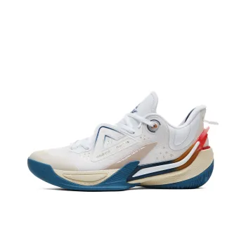 PEAK Phantom Foal 2.0 Basketball Shoes Men Low Top All White Ice Blue
