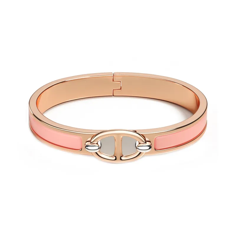 HERMES Clic Bangles Women's Rose Pink-0