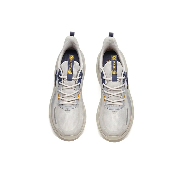 ANTA The Cloud 2 Leather Patch 'Grey Blue Navy'-3
