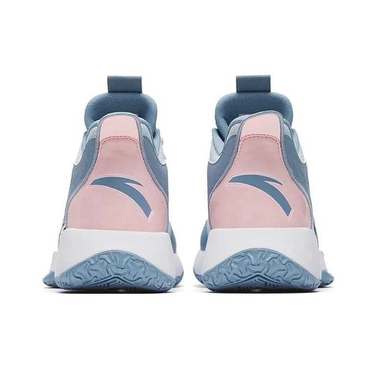 Anta Speedy 2 Shock Absorbers With Slip Resistant Features Mid Top Basketball Shoes Men's Gray Blue-3