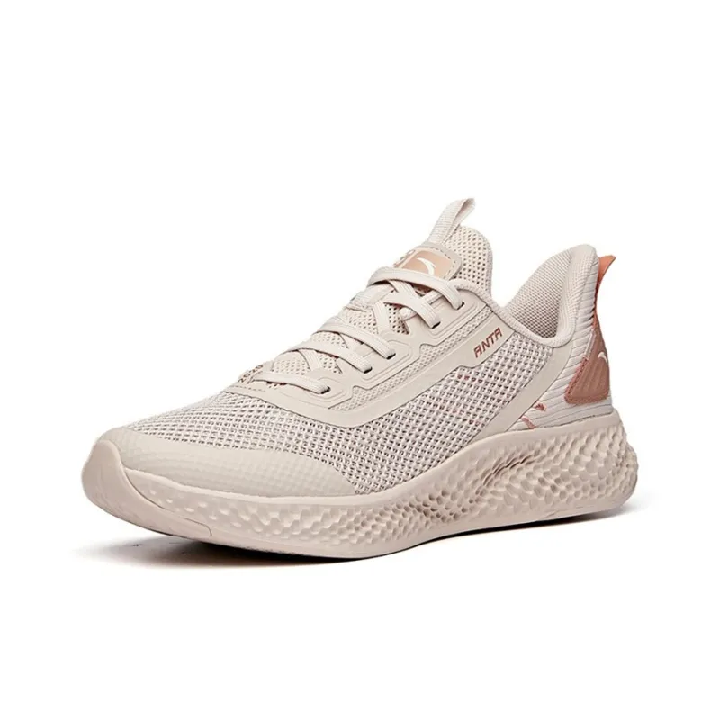 Anta Martian Foam Abrasion Resistant Slip Resistant Low Top Running Shoes Women's Lotus Gray-1