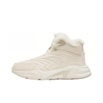 Anta Walker Anti Slip And Wear Resistant Warm High Top Sports Casual Shoes Women's White