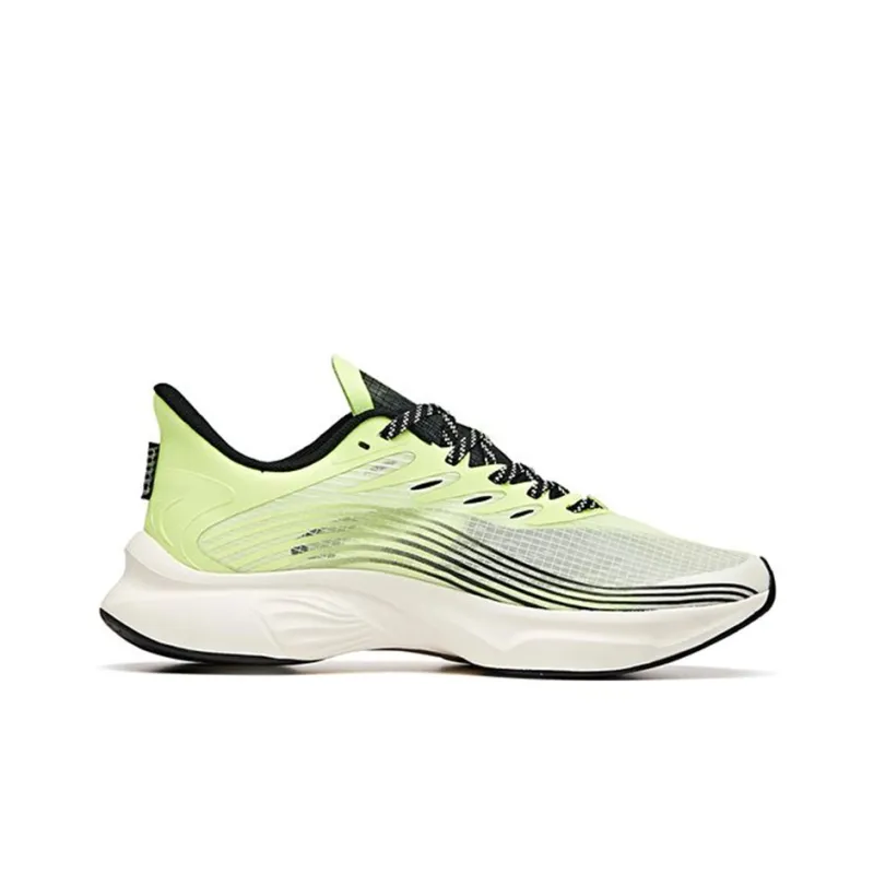 Anta Edge Cushioned Slip-Resistant Abrasion-Resistant Breathable Low-Top Running Shoes Men's Yellow Black-1
