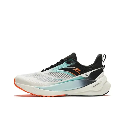 Anta C37 Series Cushioning Breathable Low Top Running Shoes Men's White Blue
