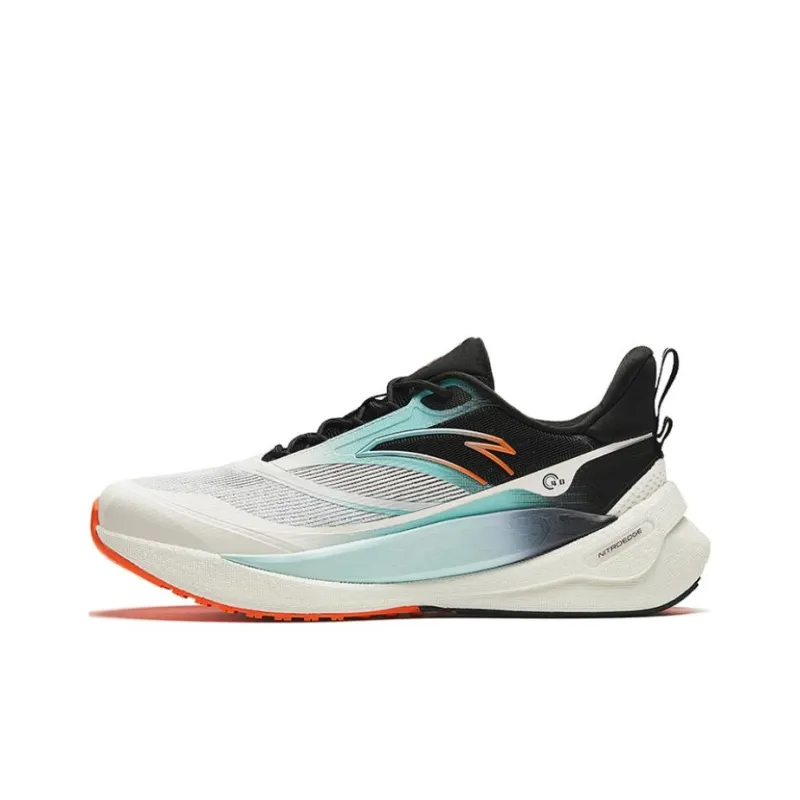 Anta C37 Series Cushioning Breathable Low-Top Running Shoes Men's White Blue-0