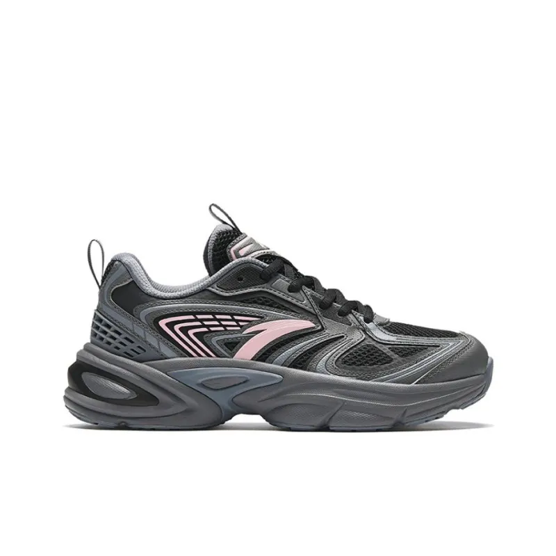 Anta Millennium Glacier Cushioning, Wear Resistant Low Top Casual Shoes Women's Gray Pink-1