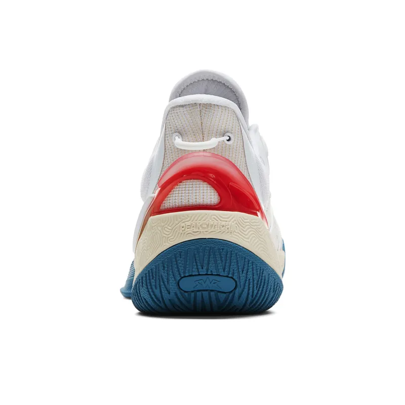 PEAK Phantom Foal 2.0 Basketball Shoes Men Low Top All White Ice Blue-4