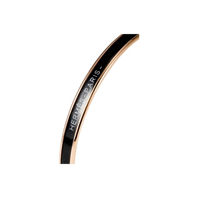 HERMES Enamel Bangles Unisex Rose Gold-3