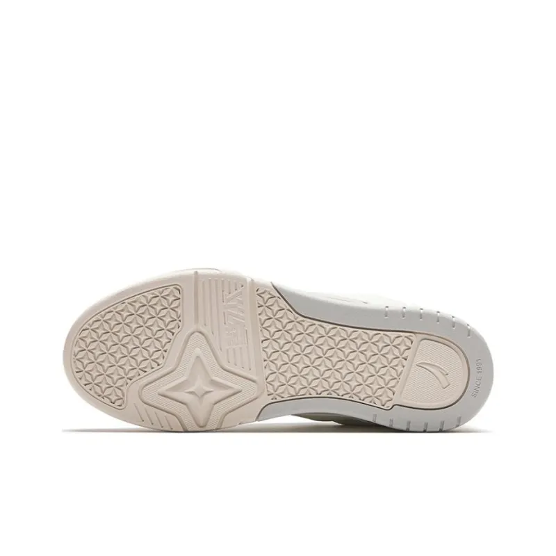 Anta Oscar Puffy Shoes Low Top Skateboard Shoes Women's Ivory White-3