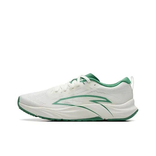 ANTA Asphalt Road Fighter 1.0 Running Shoes Women's Low-Top Ivory White/Track Green