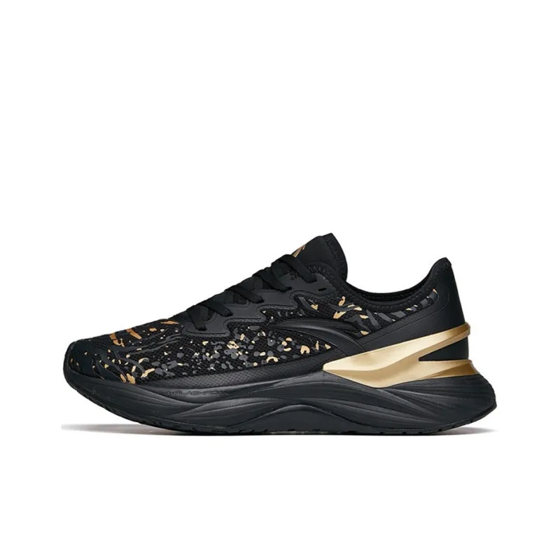 Anta Tron 2.0 Durable Breathable Low-Top Running Shoes Men's Black Gold-0