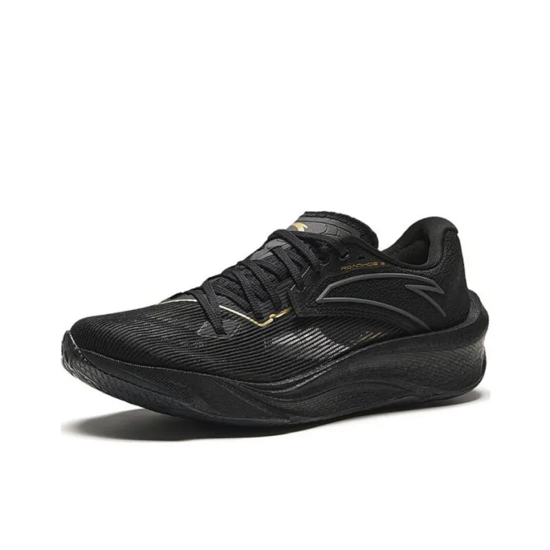 Anta Asphalt Road Fighter 2.0 Cushioning Rebound Low-Top Casual Running Shoes Women's Black Gold-1