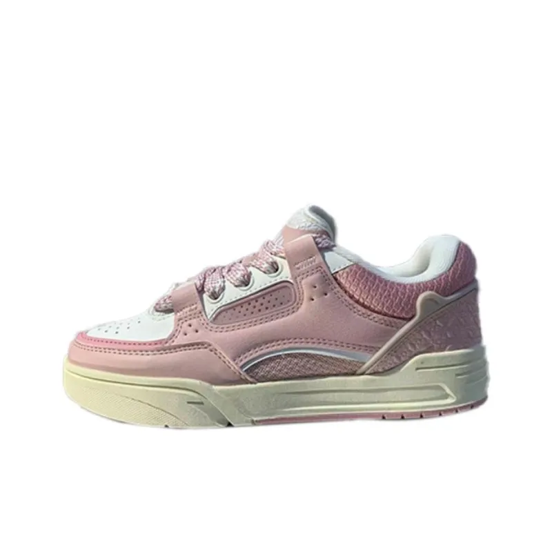 Anta AOJIE Anti Slip Wear Resistant Low Top Skateboard Shoes Women's Pink-0