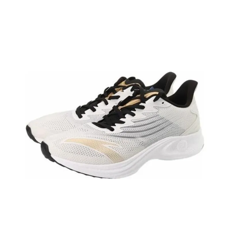 Anta MACH 2.0 Cushioned Slip-Resistant Abrasion-Resistant Breathable Low-Top Running Shoes Men's White Black-2