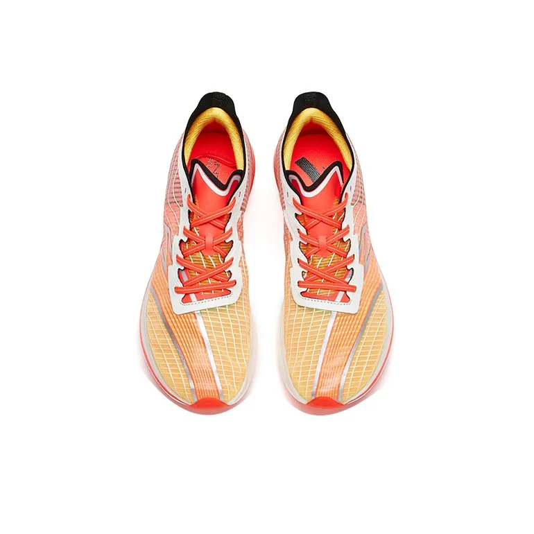 ANTA C202 GT Running Shoes Men Low Top Gum Yellow/Neon Bright Dark Red/Ivory White-2