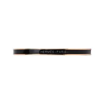 HERMES Enamel Bangles Unisex Rose Gold