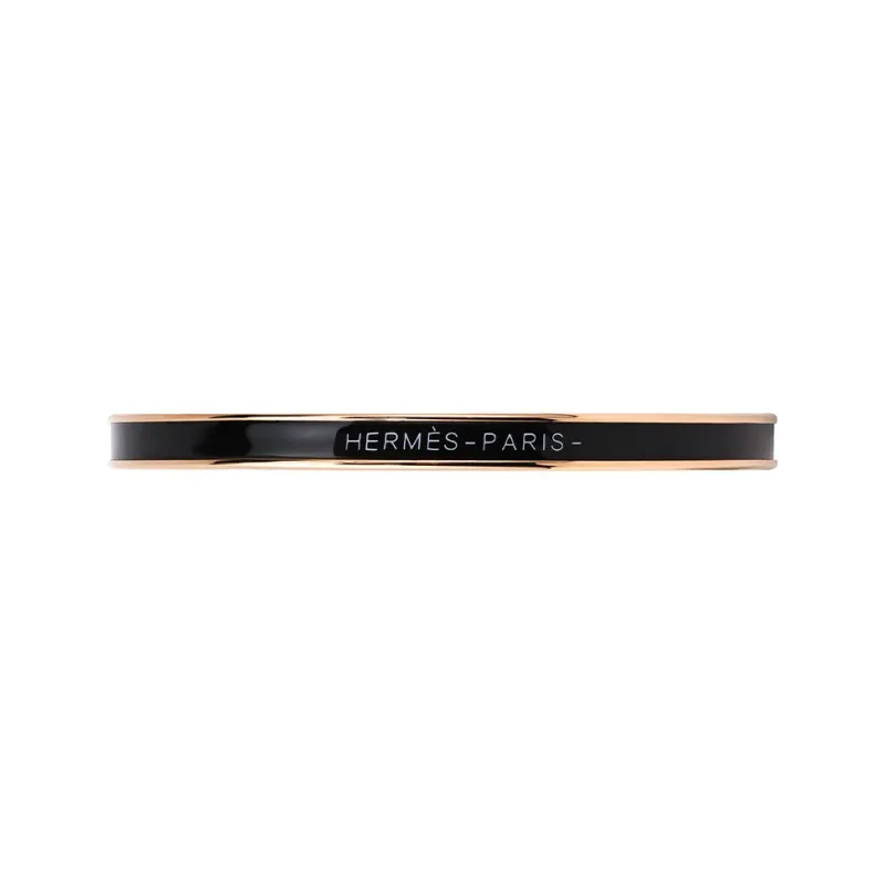 HERMES Enamel Bangles Unisex Rose Gold-0
