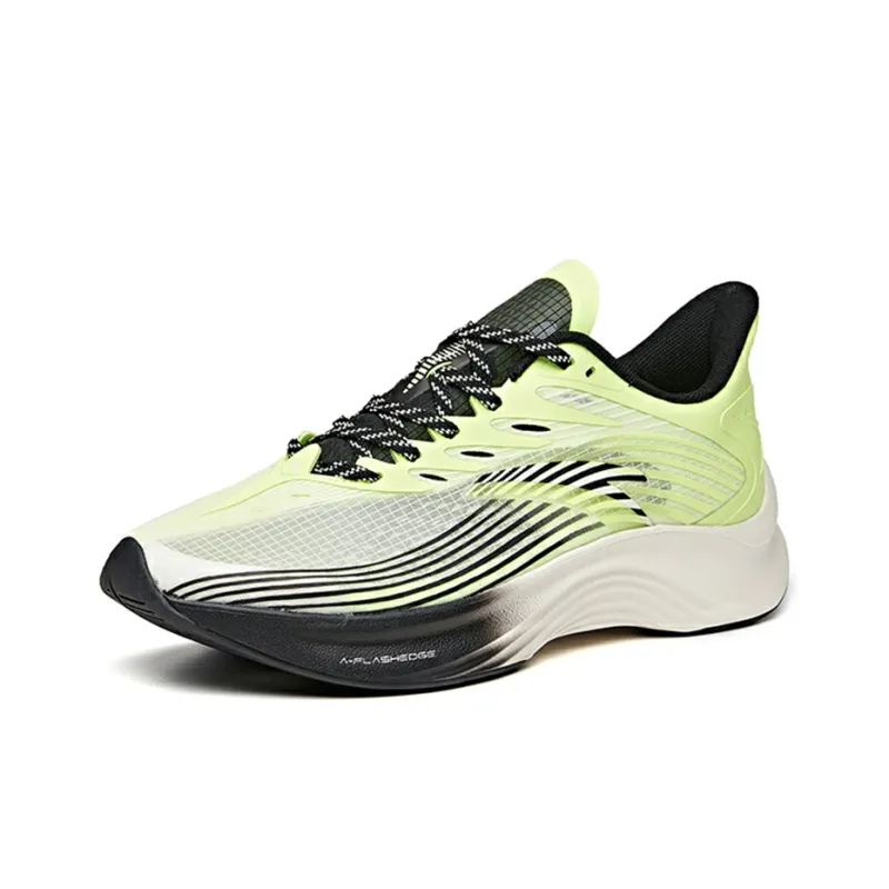 Anta Edge Cushioned Slip-Resistant Abrasion-Resistant Breathable Low-Top Running Shoes Men's Yellow Black-2
