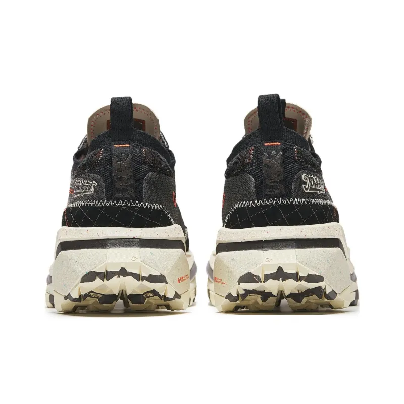 OCCUPY x Anta Cushioned Wear-Resistant Breathable Height Increasing Low-Top Running Shoes Men's Beige Black-4