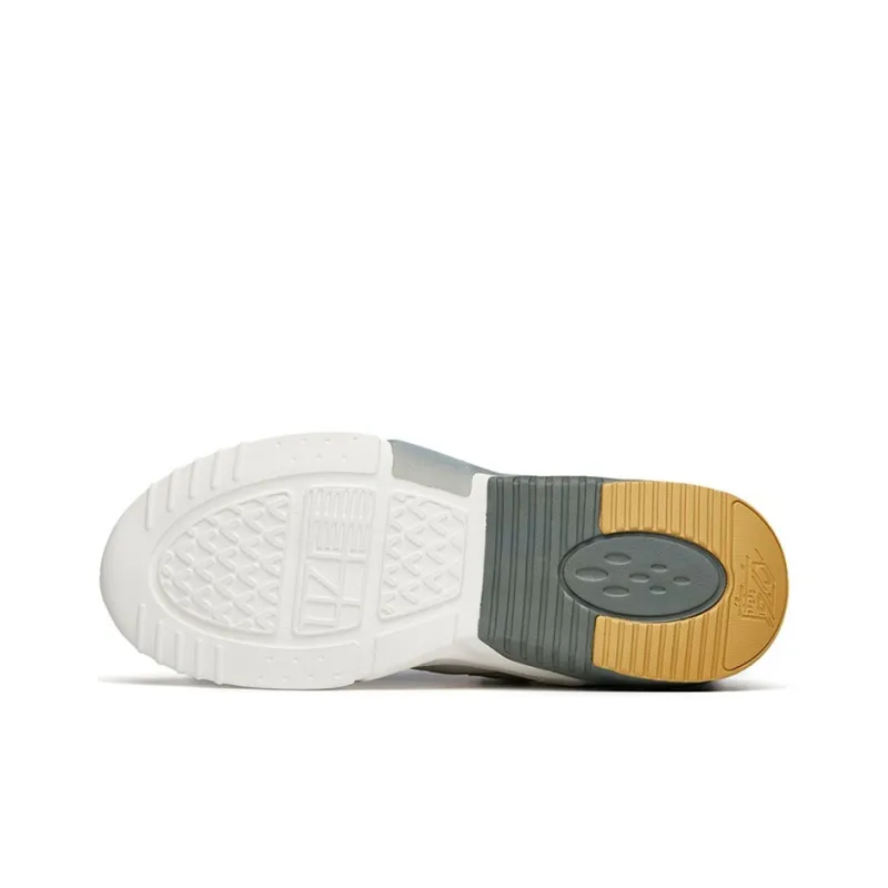 Anta Rubik's Cube Cushioning Anti-Slip And Wear-Resistant Low-Top Chunky Sneakers White Gray Black-4